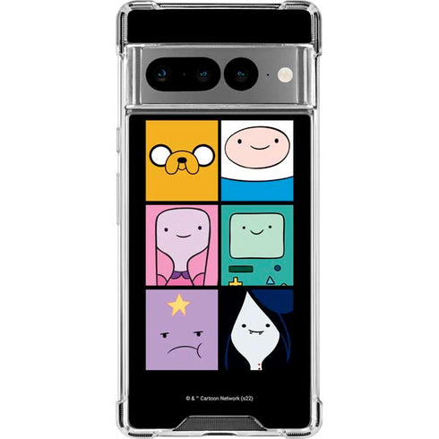 Adult Swim Adventure Time Character Tiles Google Pixel 7 Pro Clear Case